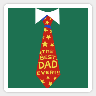 The Best Dad Ever Neck Tie Contrast Sticker